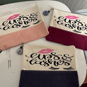 Brand New Zippered Makeup Bag-- Your Choice of Color